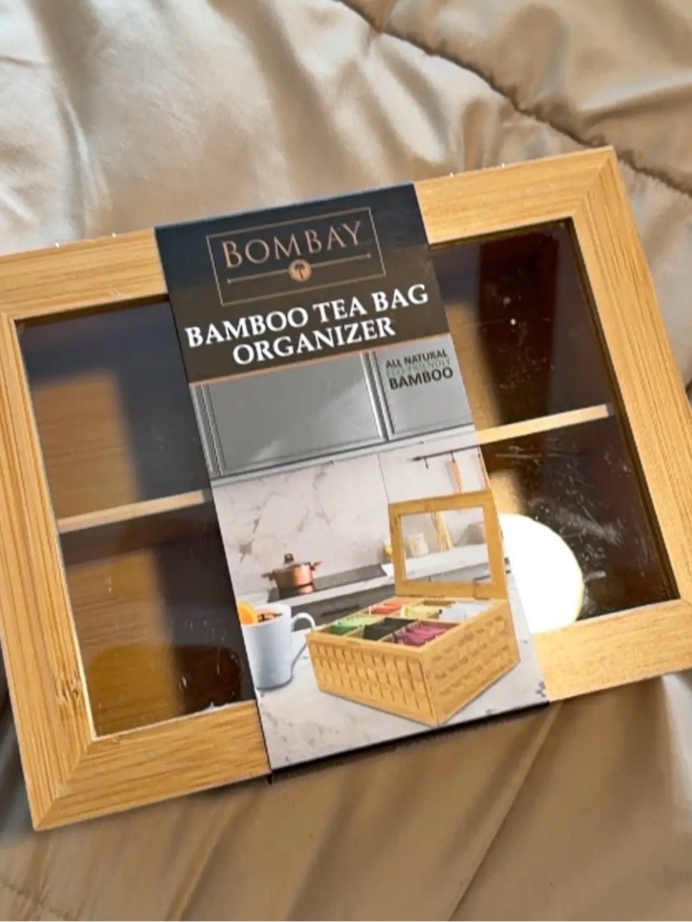 Bombay Bamboo Tea Bag Organizer - NWT